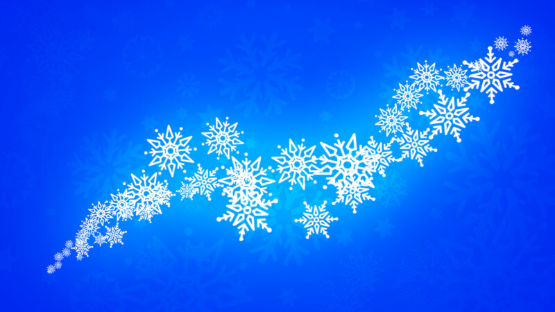Snowflake cursor trails collection