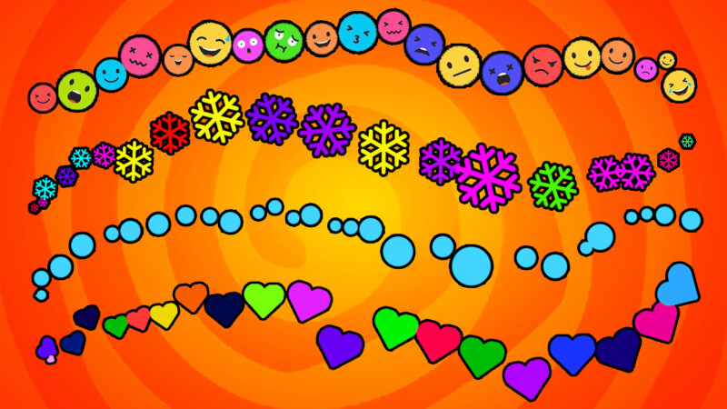 Colorfull cursor trails collection