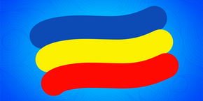 Andorra-Romania-Moldova Flag
