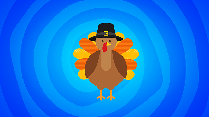 Thanksgiving Day Turkey cursor trail