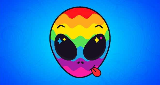 Rainbow Alien Cursor Trail Cursor Trail | Cursor Trails