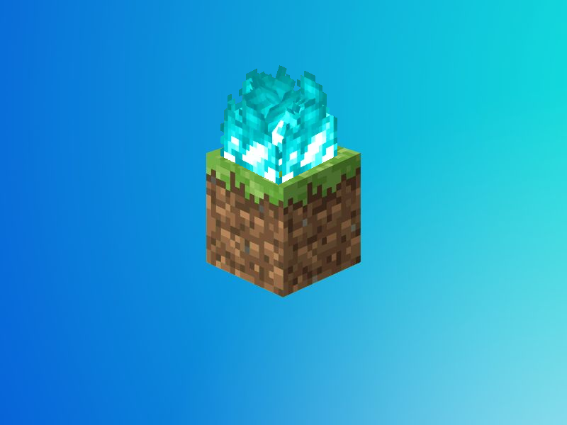 Minecraft Soul Fire Block Cursor Trail