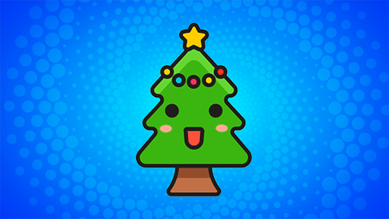 Christmas Tree Smiling cursor trail