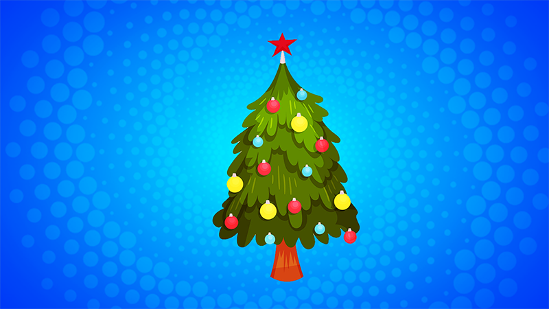 Christmas Tree With Balls cursor trail