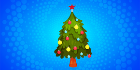 Christmas Tree With Balls cursor trail