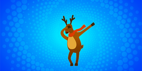 Christmas Deer Dabbing cursor trail