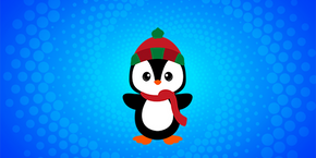 Christmas Penguin Boy Cursor Trail