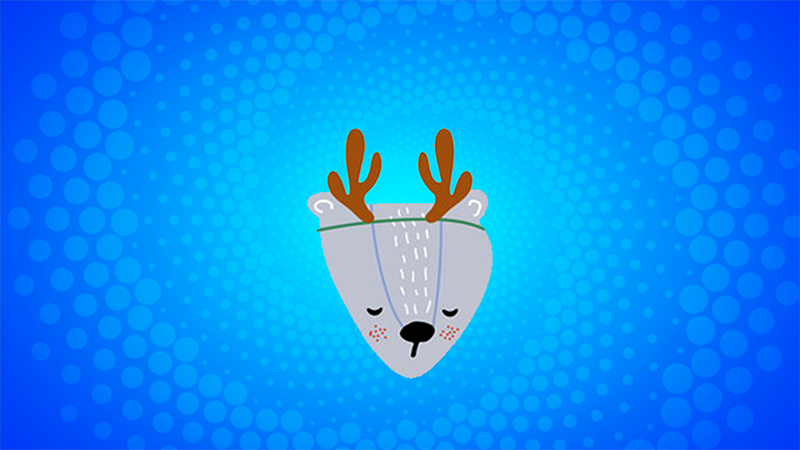 Christmas Grey Deer cursor trail