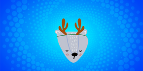 Christmas Grey Deer cursor trail