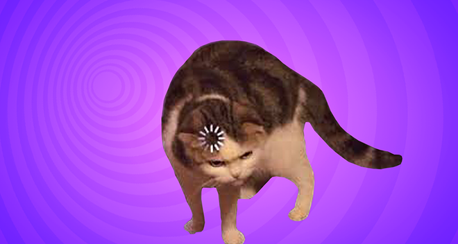 Loading cat meme cursor trail