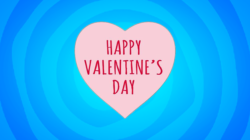 Happy Valentine`s Day Heart cursor trail